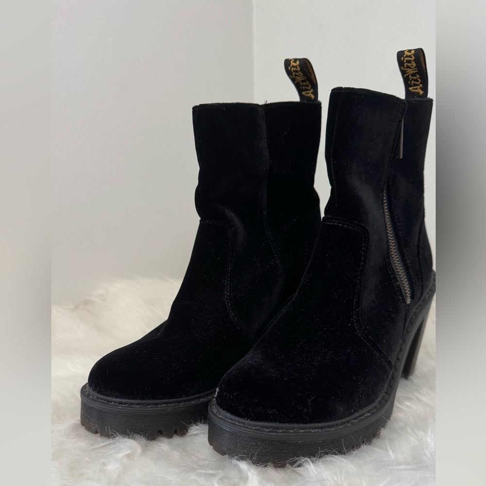 Dr Martens velvet boots